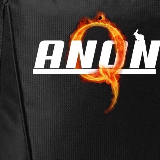 QAnon The Rabbit Storm Fire Logo City Backpack