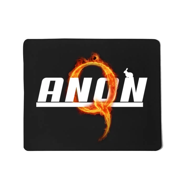 QAnon The Rabbit Storm Fire Logo Mousepad