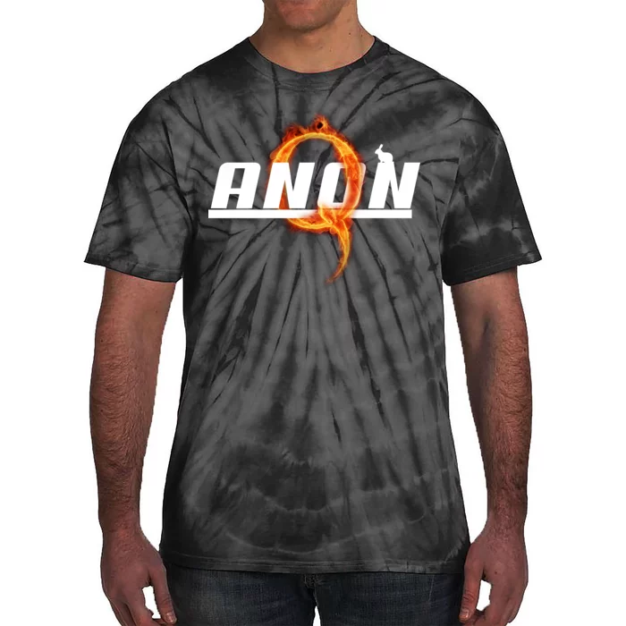 QAnon The Rabbit Storm Fire Logo Tie-Dye T-Shirt