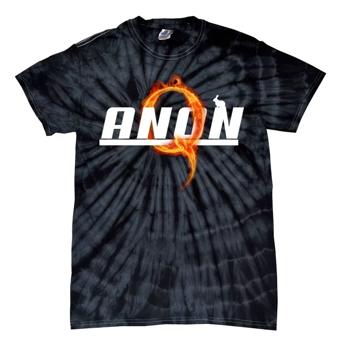 QAnon The Rabbit Storm Fire Logo Tie-Dye T-Shirt