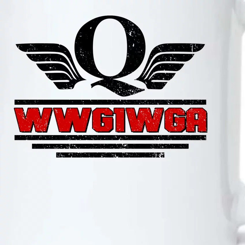 QAnon Wings WWG1WGA Black Color Changing Mug