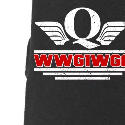 QAnon Wings WWG1WGA Doggie 3-End Fleece Hoodie