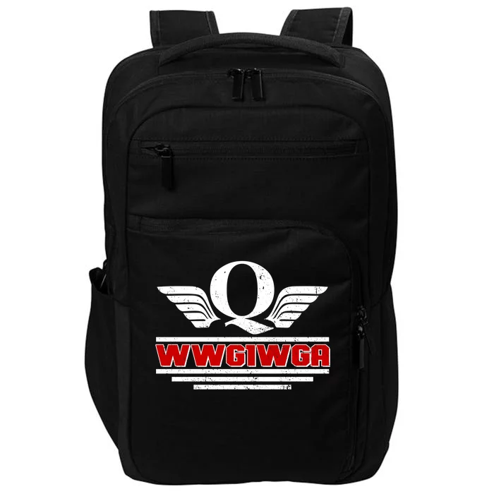 QAnon Wings WWG1WGA Impact Tech Backpack