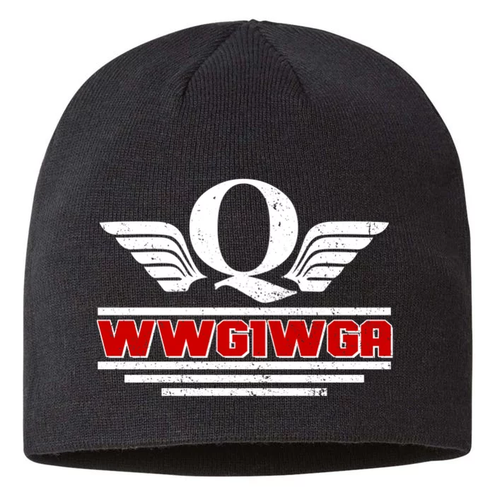 QAnon Wings WWG1WGA 8 1/2in Sustainable Knit Beanie