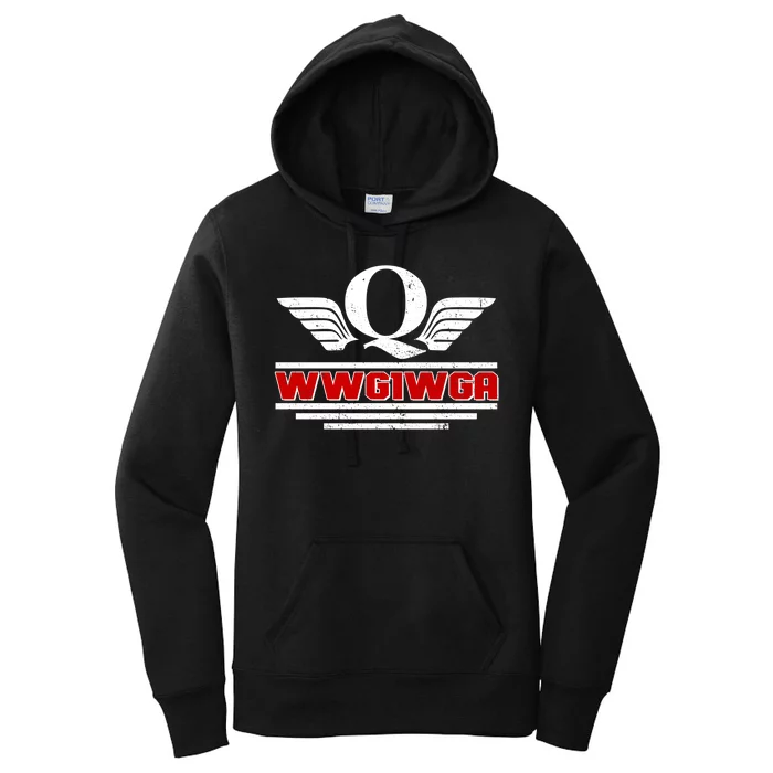 QAnon Wings WWG1WGA Women's Pullover Hoodie