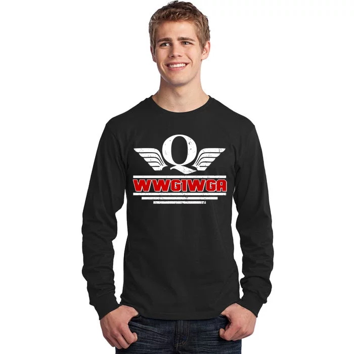 QAnon Wings WWG1WGA Tall Long Sleeve T-Shirt