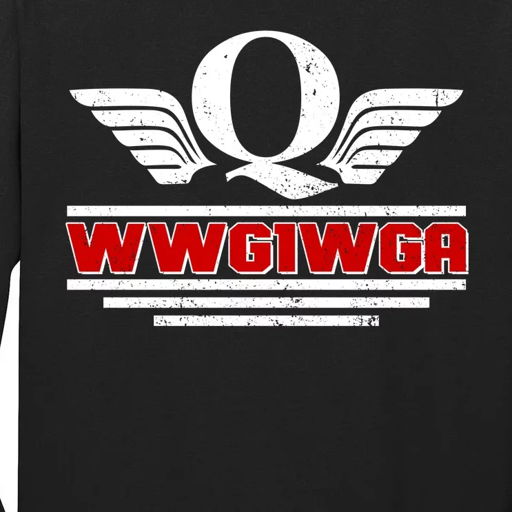 QAnon Wings WWG1WGA Tall Long Sleeve T-Shirt