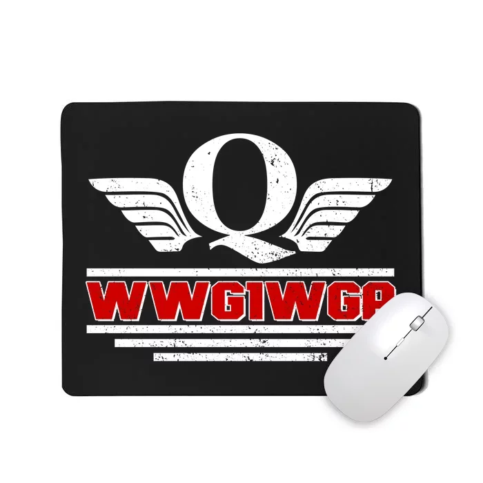 QAnon Wings WWG1WGA Mousepad