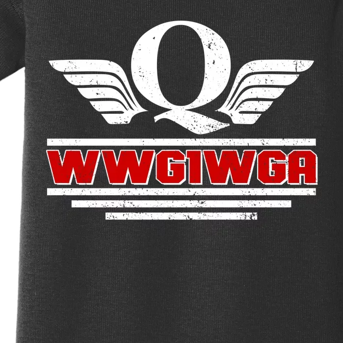 QAnon Wings WWG1WGA Baby Bodysuit