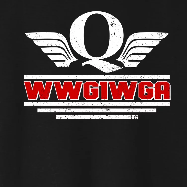 QAnon Wings WWG1WGA Women's Crop Top Tee