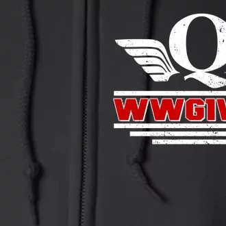 QAnon Wings WWG1WGA Full Zip Hoodie