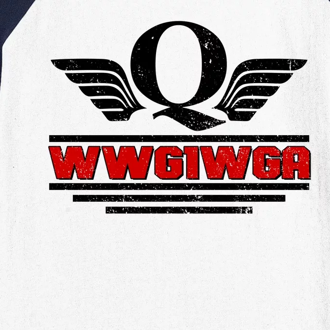 QAnon Wings WWG1WGA Baseball Sleeve Shirt