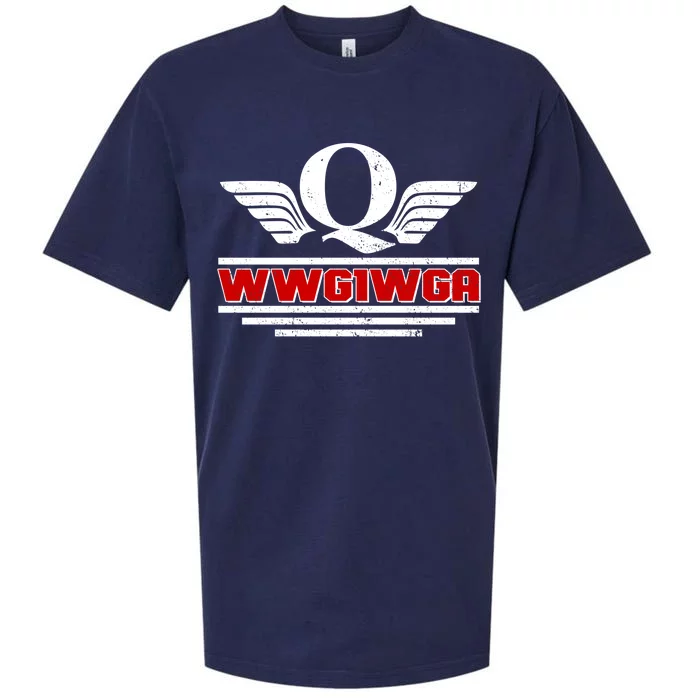 QAnon Wings WWG1WGA Sueded Cloud Jersey T-Shirt