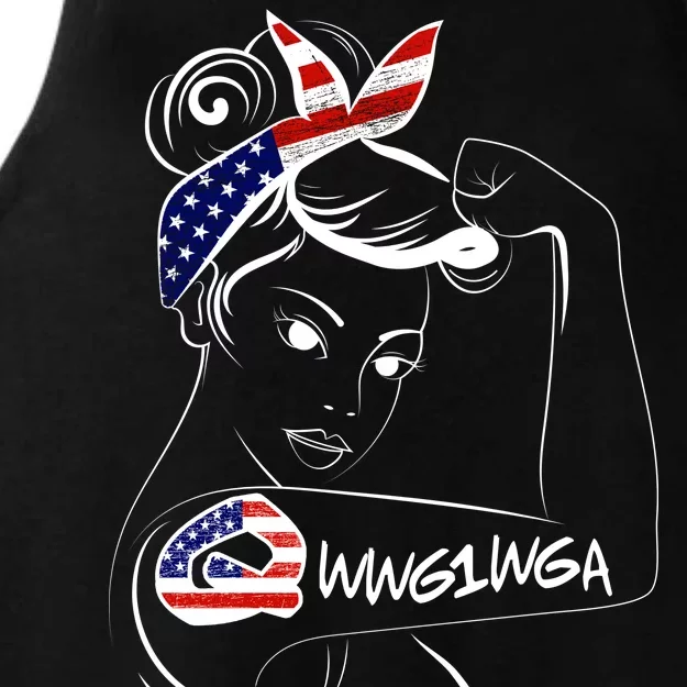 Qanon WWG1WGA Ladies Tri-Blend Wicking Tank