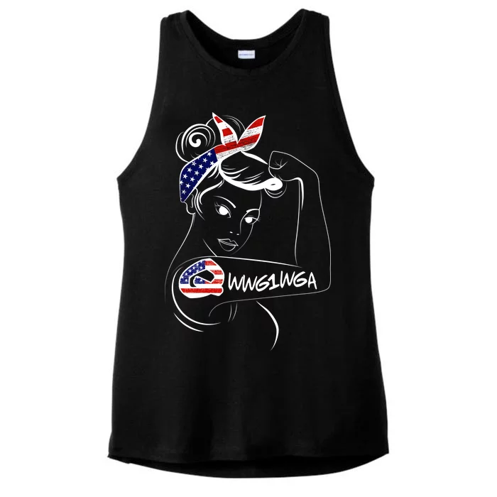 Qanon WWG1WGA Ladies Tri-Blend Wicking Tank