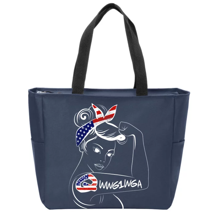 Qanon WWG1WGA Zip Tote Bag