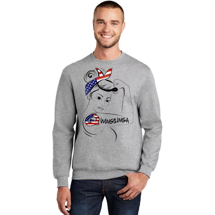 Qanon WWG1WGA Tall Sweatshirt