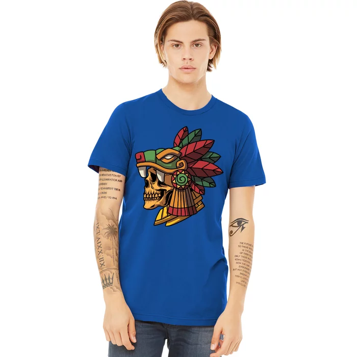 Quetzalcoatl Aztec Skull Mayan Ancient Inca Toltec Gift Premium T-Shirt