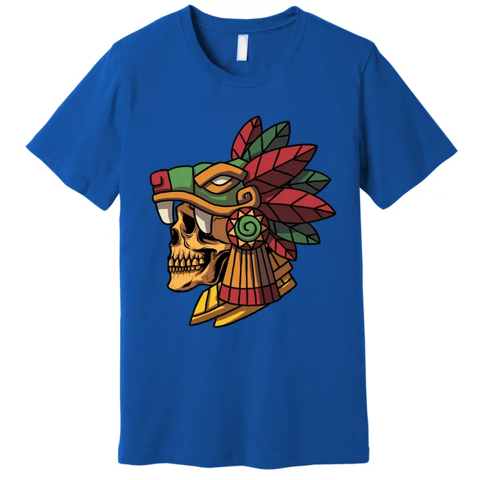 Quetzalcoatl Aztec Skull Mayan Ancient Inca Toltec Gift Premium T-Shirt