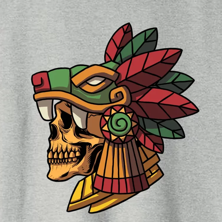 Quetzalcoatl Aztec Skull Mayan Ancient Inca Toltec Gift Women's Crop Top Tee