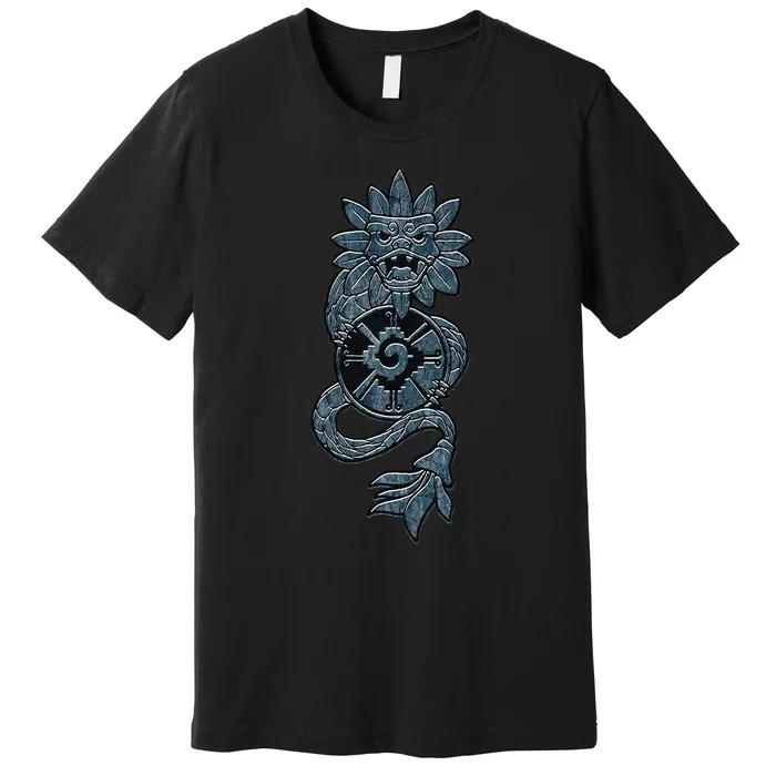 Quetzalcoatl Aztec Serpent Mayan Aztec Stone Inca Toltec Premium T-Shirt