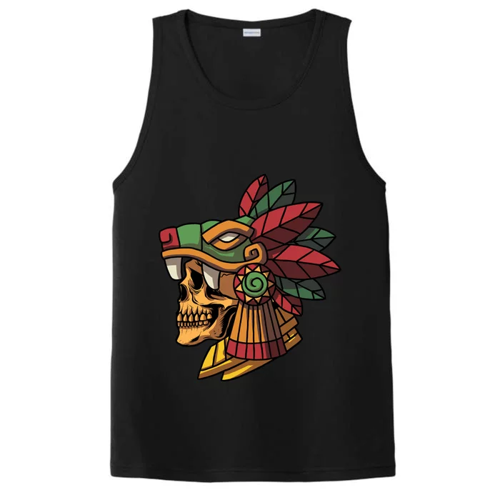 Quetzalcoatl Aztec Skull Mayan Ancient Inca Toltec Gift Performance Tank