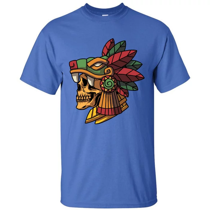 Quetzalcoatl Aztec Skull Mayan Ancient Inca Toltec Gift Tall T-Shirt