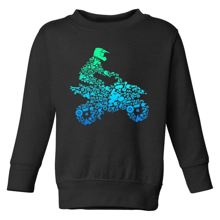 Quad Biker Atv 4 Wheeler Funny Quad Gift Toddler Sweatshirt