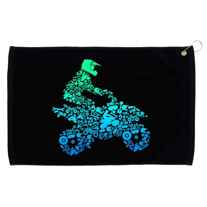 Quad Biker Atv 4 Wheeler Funny Quad Gift Grommeted Golf Towel