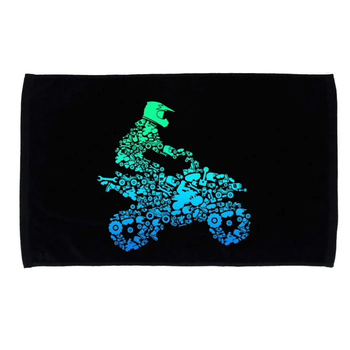 Quad Biker Atv 4 Wheeler Funny Quad Gift Microfiber Hand Towel