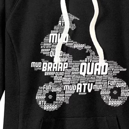 Quad Biker Atv 4 Wheeler Funny Quad Women's Fleece Hoodie