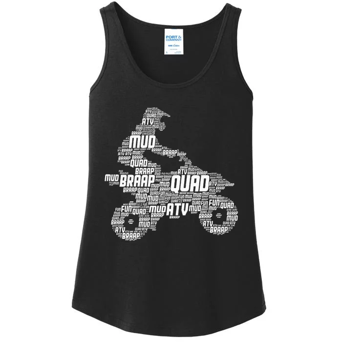 Quad Biker Atv 4 Wheeler Funny Quad Ladies Essential Tank