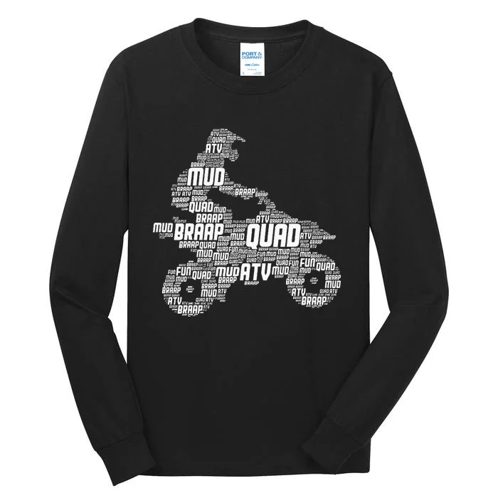 Quad Biker Atv 4 Wheeler Funny Quad Tall Long Sleeve T-Shirt