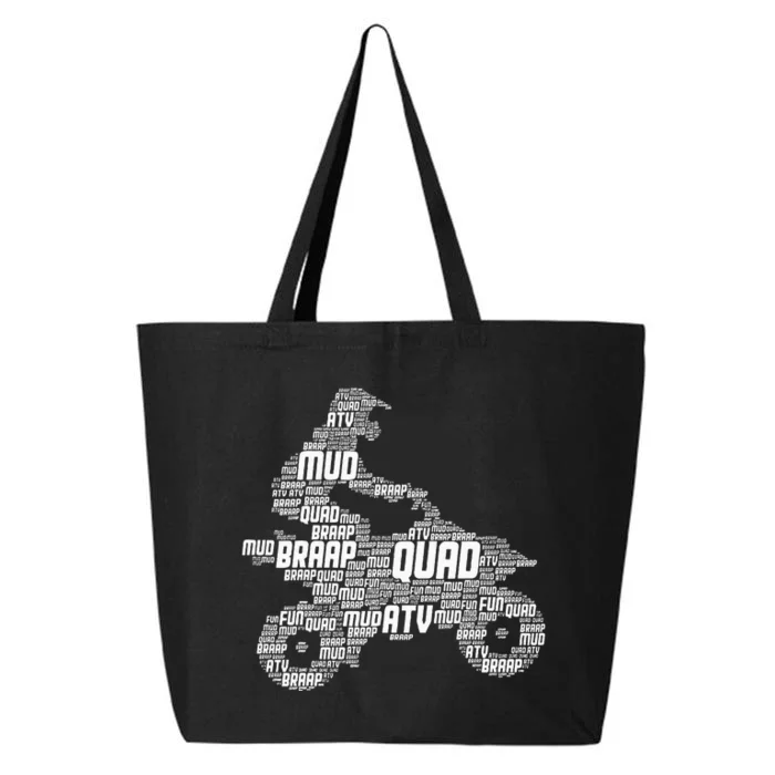 Quad Biker Atv 4 Wheeler Funny Quad 25L Jumbo Tote