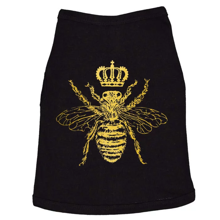 Queen Bee Beekeeper Beekeeping Vintage Funny Cute Bee Doggie Tank