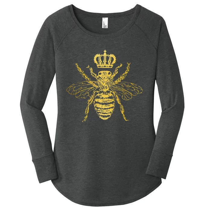 Queen Bee Beekeeper Beekeeping Vintage Funny Cute Bee Women's Perfect Tri Tunic Long Sleeve Shirt