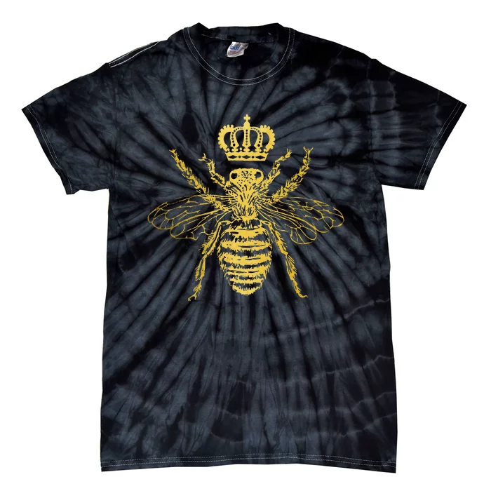 Queen Bee Beekeeper Beekeeping Vintage Funny Cute Bee Tie-Dye T-Shirt