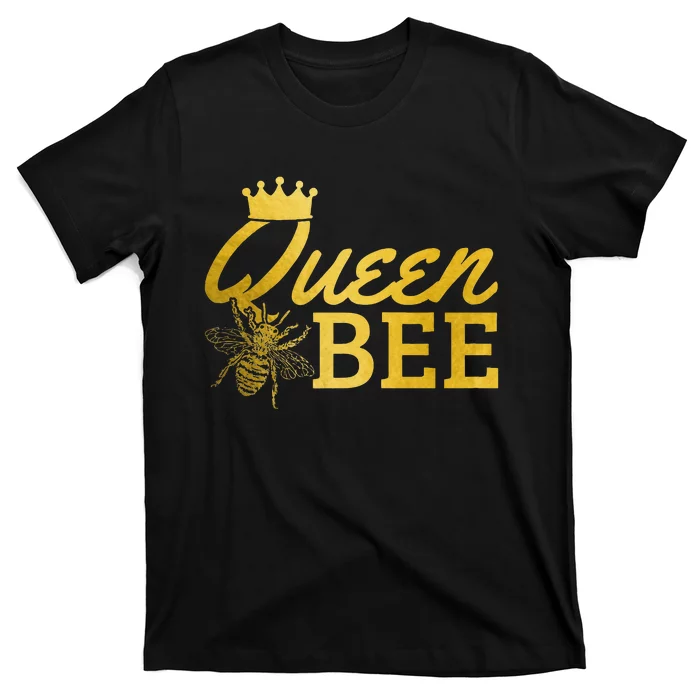 Queen Bee Beekeeper Beekeeping Vintage Funny Cute Girls Bee T-Shirt