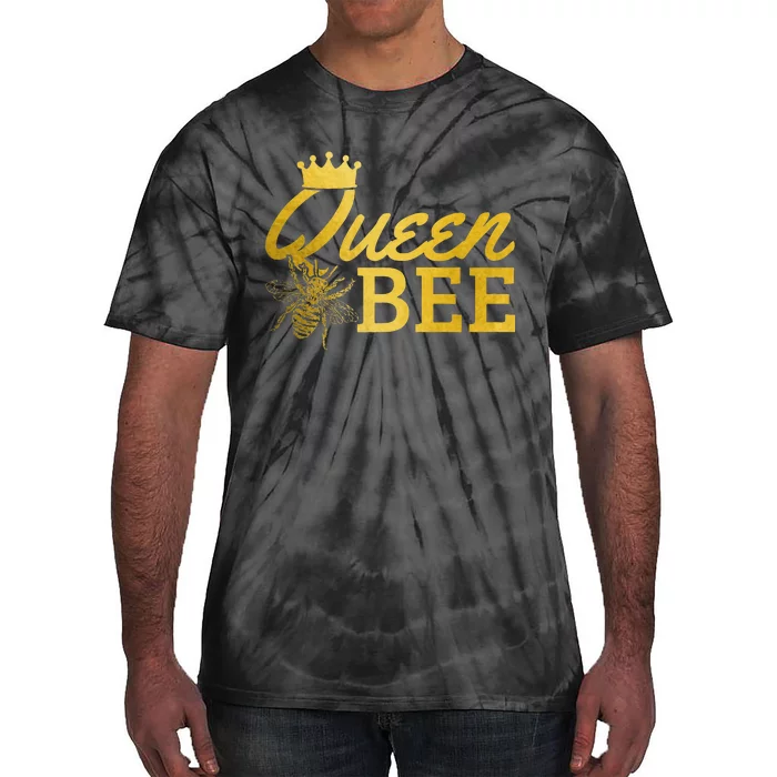 Queen Bee Beekeeper Beekeeping Vintage Funny Cute Girls Bee Tie-Dye T-Shirt