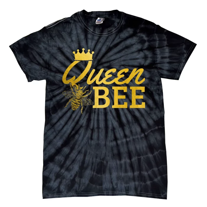 Queen Bee Beekeeper Beekeeping Vintage Funny Cute Girls Bee Tie-Dye T-Shirt