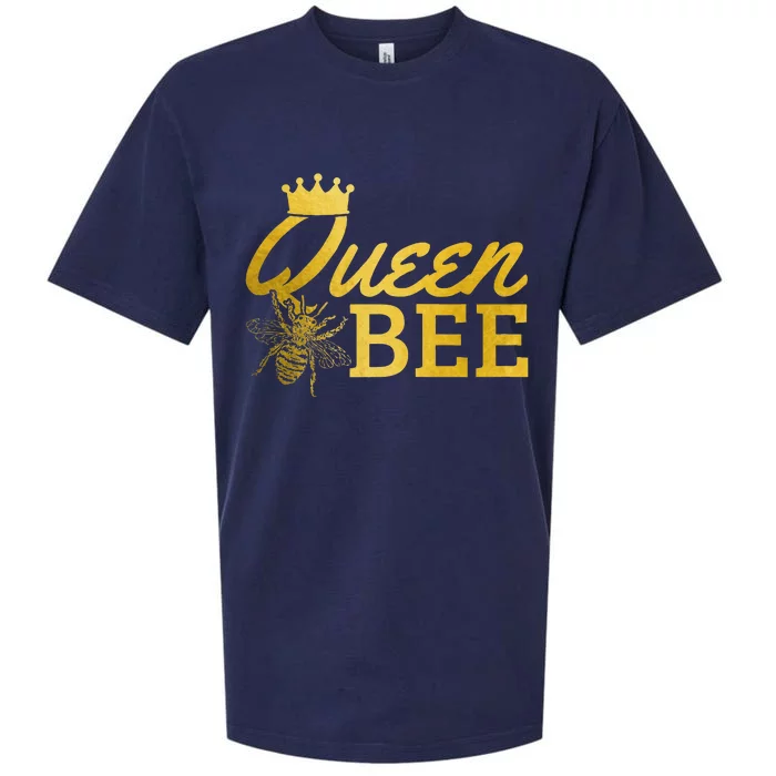 Queen Bee Beekeeper Beekeeping Vintage Funny Cute Girls Bee Sueded Cloud Jersey T-Shirt