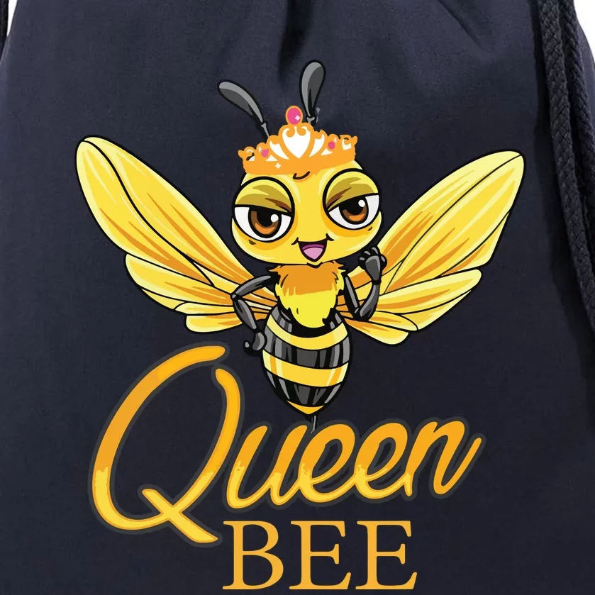 Queen Bee Crown Women Honey Bee Hive Beekeeping Drawstring Bag