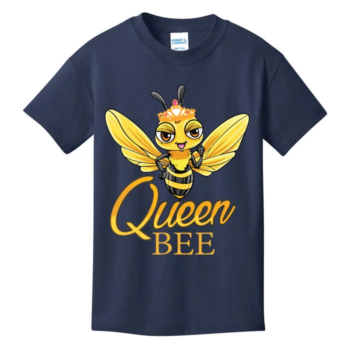 Queen Bee Crown Women Honey Bee Hive Beekeeping Kids T-Shirt