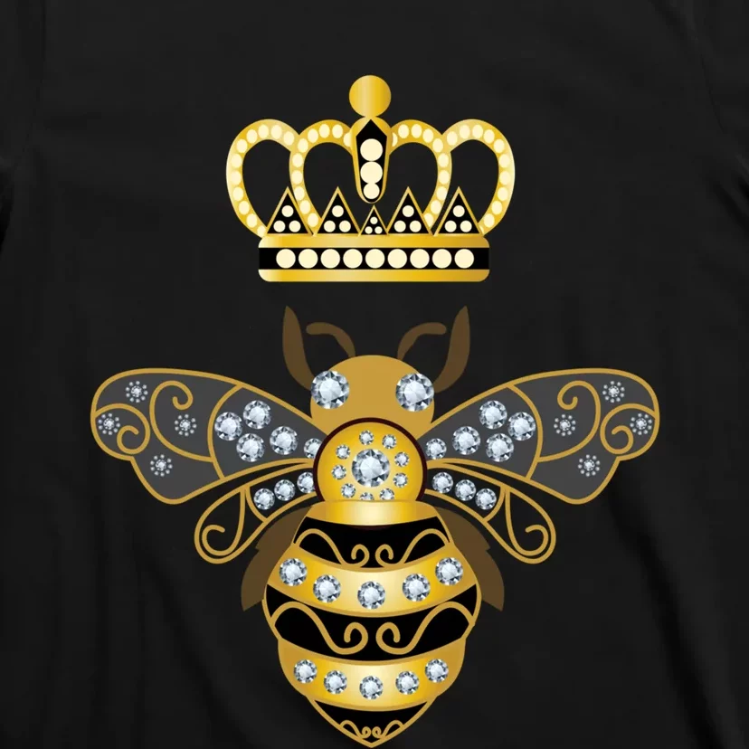 Queen Bee Crown Girl Honey Hive Beekeeping Bee T-Shirt