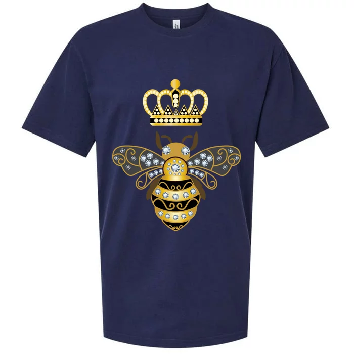 Queen Bee Crown Girl Honey Hive Beekeeping Bee Sueded Cloud Jersey T-Shirt