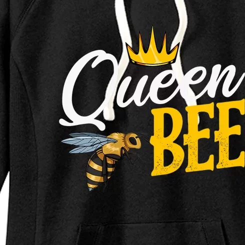 Queen Bee Crown Sweet Natural Wild Honey Beekeeper Funny Women's Fleece Hoodie