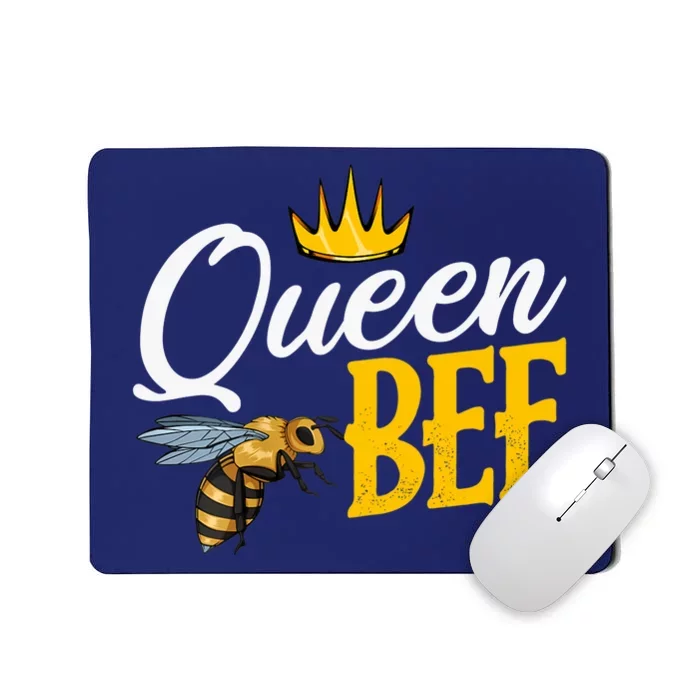 Queen Bee Crown Sweet Natural Wild Honey Beekeeper Funny Mousepad