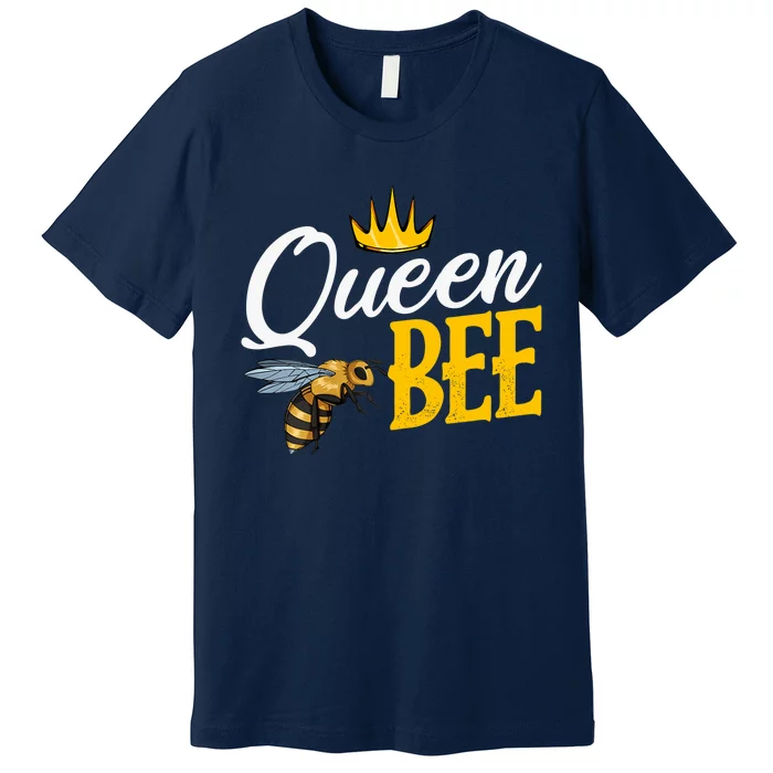 Queen Bee Crown Sweet Natural Wild Honey Beekeeper Funny Premium T-Shirt