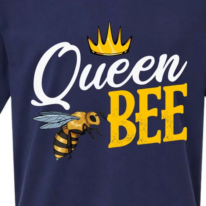 Queen Bee Crown Sweet Natural Wild Honey Beekeeper Funny Sueded Cloud Jersey T-Shirt