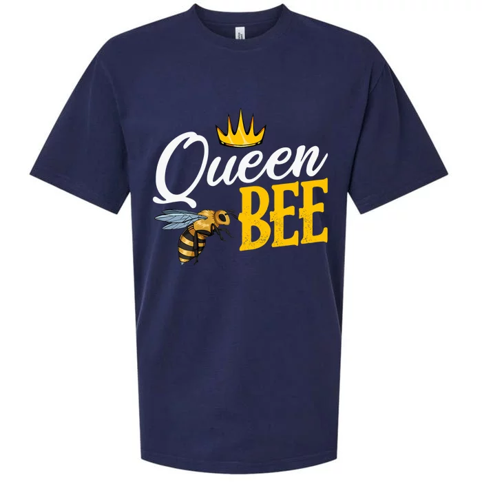 Queen Bee Crown Sweet Natural Wild Honey Beekeeper Funny Sueded Cloud Jersey T-Shirt